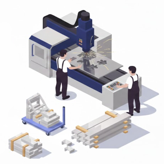 บริการตัดเหล็กและสแตนเลส CNC